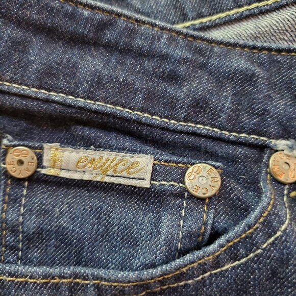 ENYCE SZ 13 Vintage Embroidered Dark Wash Hip-Hop Inspired Denim Jeans - Picture 10 of 13